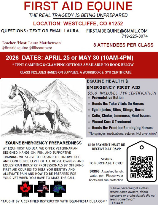 Equine First Aid - Spring 2026 Westcliffe, CO